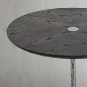 Hand-Forged Metal Wooden Side Table