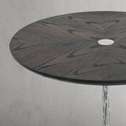 Hand-Forged Metal Wooden Side Table