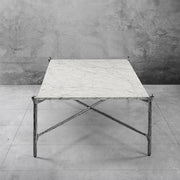Hand-Forged Metal Square Horn Marble Coffee Table 39
