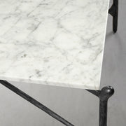 Hand-Forged Metal Square Horn Marble Coffee Table 39