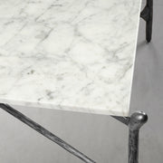 Hand-Forged Metal Square Horn Marble Coffee Table 39