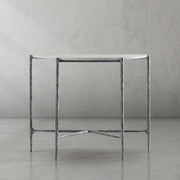 Hand-Forged Metal Semi-circle Console Table