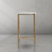 Hand-Forged Metal Semi-circle Console Table