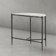 Hand-Forged Metal Semi-circle Console Table
