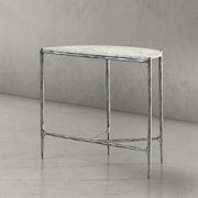 Hand-Forged Metal Semi-circle Console Table