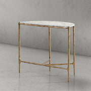 Hand-Forged Metal Semi-circle Console Table