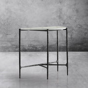 Hand-Forged Metal Semi-circle Console Table