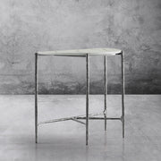 Hand-Forged Metal Semi-circle Console Table