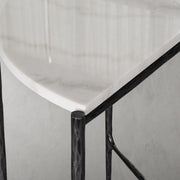 Hand-Forged Metal Semi-circle Console Table