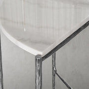 Hand-Forged Metal Semi-circle Console Table