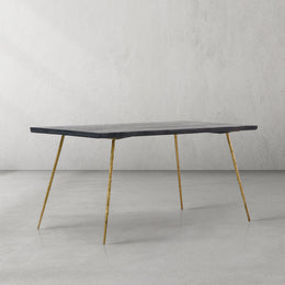 Hand-Forged Metal Vintage Style Metal Frame Dining Table