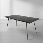 Hand-Forged Metal Vintage Style Metal Frame Dining Table