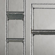 Hand-Forged Metal White Marble Shelving