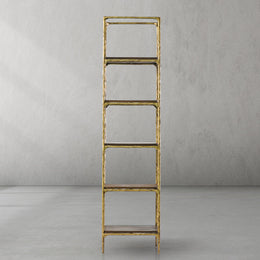 Hand-Forged Metal Wooden Shelving