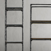 Hand-Forged Metal Wooden Shelving