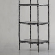 Hand-Forged Metal Wooden Shelving