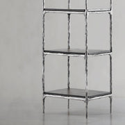 Hand-Forged Metal Wooden Shelving