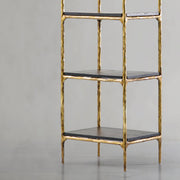 Hand-Forged Metal Wooden Shelving