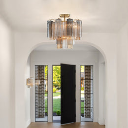 Addis Murano Glass Semi-Flush Ceiling Mount 17''W