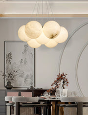 Alabaster Lunar Cluster Chandelier