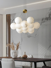 Alabaster Lunar Cluster Chandelier