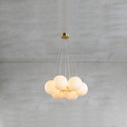 Alabaster Lunar Cluster Chandelier