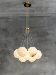 Alabaster Lunar Cluster Chandelier