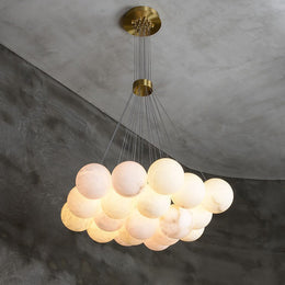 Alabaster Lunar Cluster Chandelier