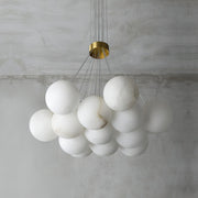 Alabaster Lunar Cluster Chandelier