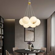 Alabaster Lunar Cluster Chandelier