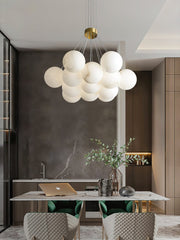 Alabaster Lunar Cluster Chandelier