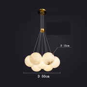 Alabaster Lunar Cluster Chandelier
