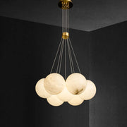 Alabaster Lunar Cluster Chandelier