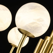 Alabaster Brass Chandelier 25.6