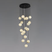 Alabaster Balls Cluster Chandelier