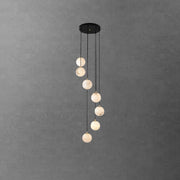Alabaster Balls Cluster Chandelier