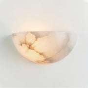 Alabaster Half-Moon Wall Sconce