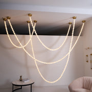 Alabaster Pearl Necklace Chandelier