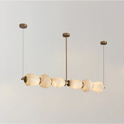 Alabaster Pebble Linear Chandelier
