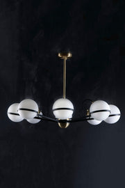 Alba Milk Glass Globe Chandelier
