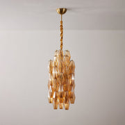 Amber Prism Long Chandelier