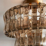 Amor 2-Tier Ghiaccio Glass Round Flushmount 18