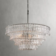 Amor 4-Tier Ghiaccio Glass Round Chandelier 36