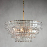 Amor 4-Tier Ghiaccio Glass Round Chandelier 36