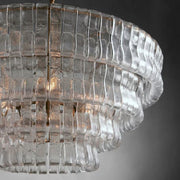 Amor 4-Tier Ghiaccio Glass Round Chandelier 36
