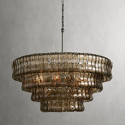 Amor 4-Tier Ghiaccio Glass Round Chandelier 36