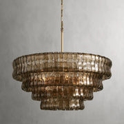 Amor 4-Tier Ghiaccio Glass Round Chandelier 36