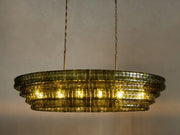 Amor Ghiaccio Glass Oval Chandelier 54