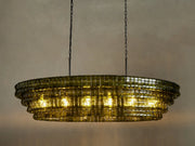 Amor Ghiaccio Glass Oval Chandelier 54