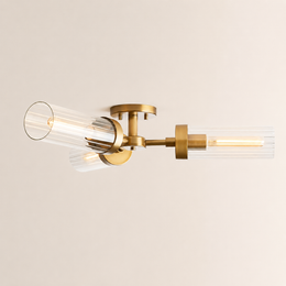 Andreas 3-Light Glass Flushmount